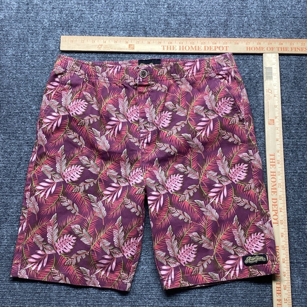 AussieBum Chino Shorts Casual Floral Print Cotton Stretch Men's Size Large Surf